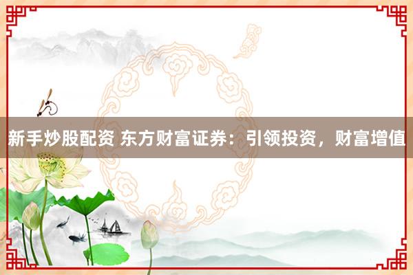 新手炒股配资 东方财富证券：引领投资，财富增值