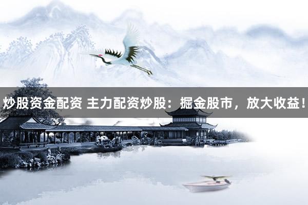 炒股资金配资 主力配资炒股：掘金股市，放大收益！
