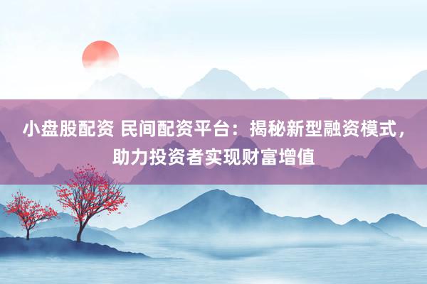 小盘股配资 民间配资平台：揭秘新型融资模式，助力投资者实现财富增值
