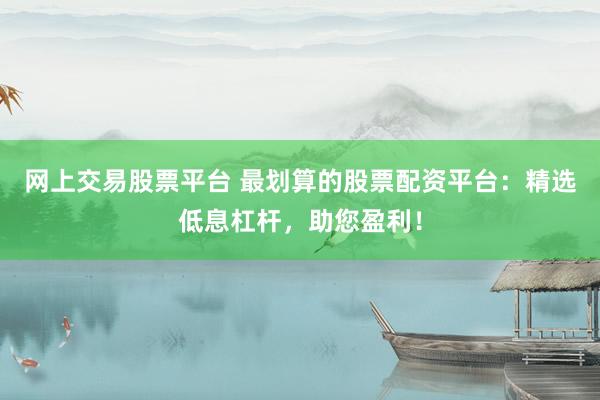 网上交易股票平台 最划算的股票配资平台：精选低息杠杆，助您盈利！