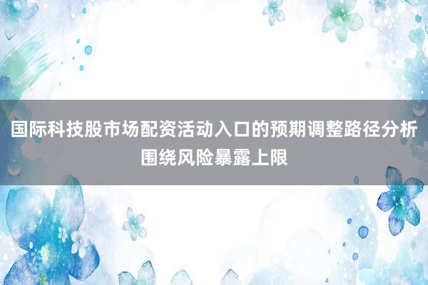 国际科技股市场配资活动入口的预期调整路径分析围绕风险暴露上限